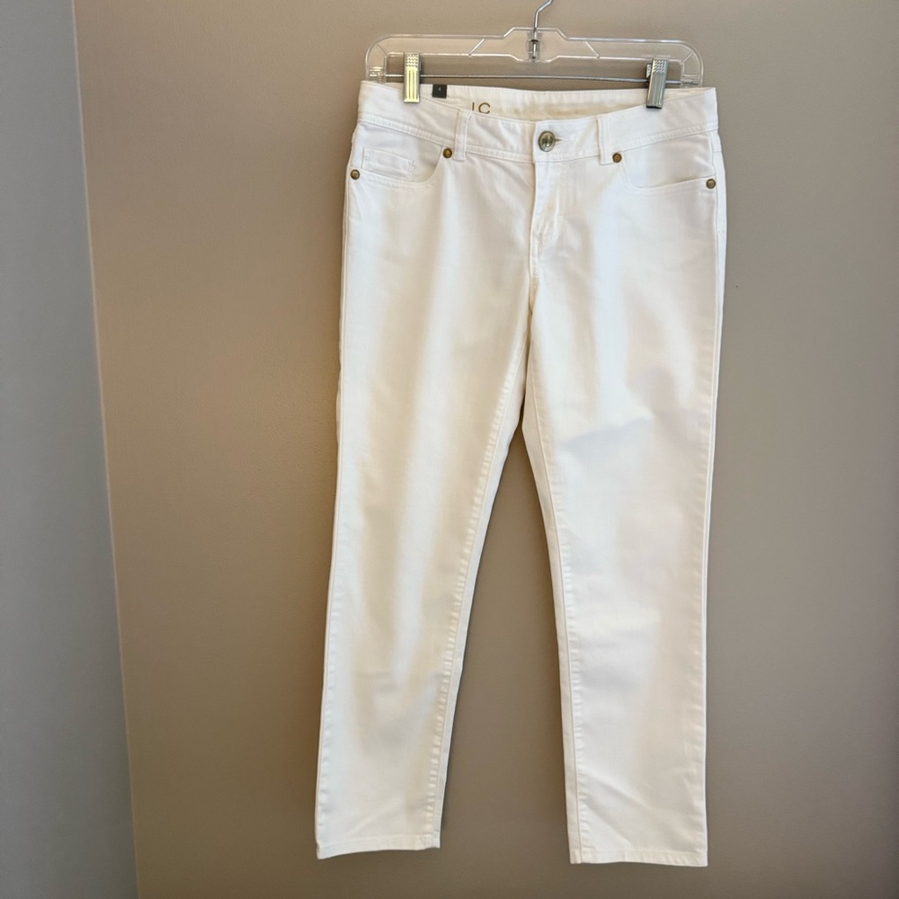 LC Lauren Conrad Women's Straight Leg‎ Ankle Jeans White Size 4